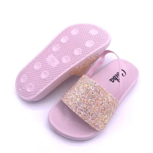 Casual Fashion Kids Slippers Outdoor Light Glitter Children Sandals with EVA Sole for Girls