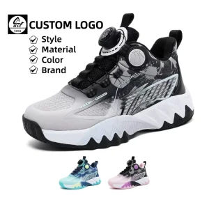 Casual Kids Thick Insole Basketball Walking Running Shoes Student Dad Stock Fashion Trend for Spring Zapatos