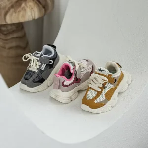 Casual Style Children Walking Sneakers Mesh Breathable Comfortable Unisex Baby Sports Shoes