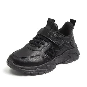 Casual White Sneakers for Kids Trendy PU Sports Shoes for Summer Winter Spring Versatile Dad Shoes
