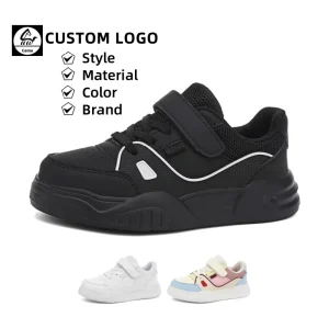 Cema Children Shoes Kids Casual Sneakers Black Sports Shoes for Boy Girls White Shoes School Running Tennis Sneaker