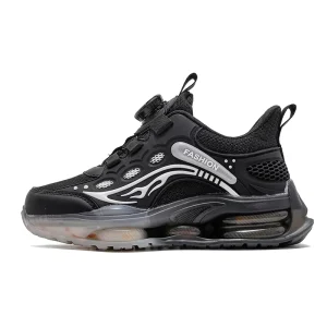 Cema Fast Delivery Children’s Sports Shoes Rotating Buckle Basketball Shock Absorption Air Cushioned Kids Boys Running Shoes