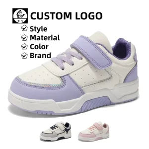Cema Kids School & Casual Shoes Boys & Girls Lightweight Anti Slip Breathable Four Seasons Black PU Leather Sneakers