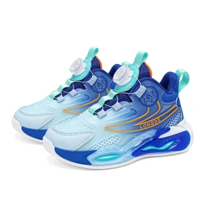 Cema Made in China Boys Sneakers for School Students Winter Training Basketball Shoes with Rotating Buttons Kid Sports Shoes