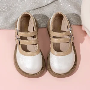 Charming Kids Shoes With Double Buckle Strap Soft Leather for Girls Children Dress School Shoes