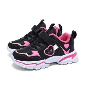 Chaussures Pour Enfants 7-12Y Sneakers for Kids Night Reflective Children’s Shoes Kids Sneakers Girls Black Running Kids Shoes
