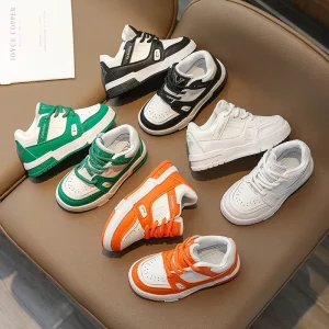 Chaussures Pour Enfants Spring Kids Board Shoes Thick sole White Casual Kids Shoes for Girl Boy Walkers Sneakers for Kid Running