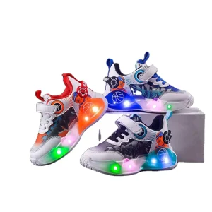 Chaussures Pour Enfants Unisex Sneakers LED Light Kids Shoes Kids Sport Shoes Light up LED Boy Shoes Sneakers for Kids