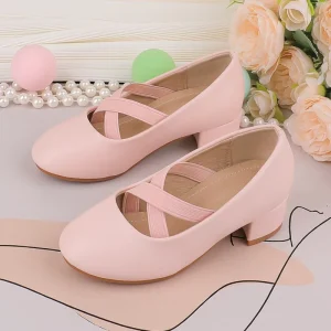 Chaussures a talons pour enfants girl shoes dress shoes kids dance shoes baby shoes Comfortable and versatile princess shoes