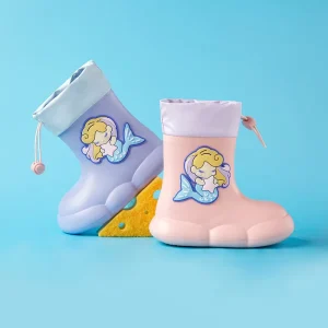 Cheerful Children Rain Shoes Boys and Girls Rain Boots Outdoor Waterproof Lightweight Non slip Rain Shoes Kindergarten