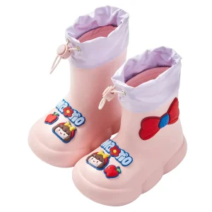 Cheerful Mario Kids Waterproof Rain Boots Toddler Rain Boots Cute Rubber Shoes 3 12 Year Old Girl Raining Boots