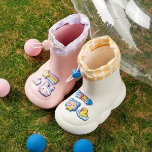 Cheerful Mario Kids Waterproof Rain Boots Toddler Rain Boots New Cute Rubber Shoes 3 12 Year Old Girl Raining Girl Boots