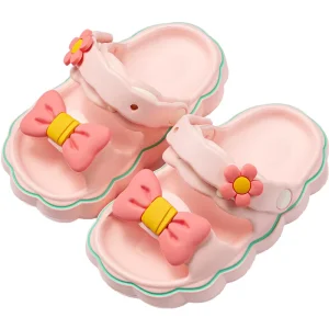 Cheerful Mario New Children’s Sandals Girls Slippers and Sandals Bow Slippers for Girls Princess Sandals Kid Clogs Cartoon