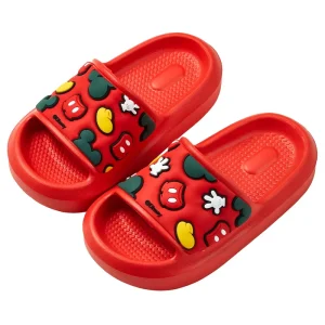 Cheerful Mario New Style Kids EVA Slippers Summer Children Boys Girls Bathroom Non slip Slippers Baby Soft Cartoon Slippers