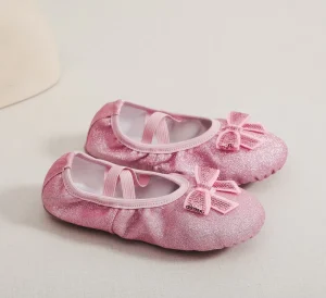 Child Ballet Cat Shoes Elastic Dance Shoes Ballet butterfly Stretch Canvas Soles Children Professional Ballet Shoes Kids Dance