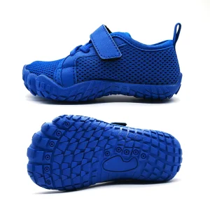 Child Barefoot Shoe Hook Loop Lacing up Sport Shoes Boy Girl Natural Walking School Wide Toe Box Shoe