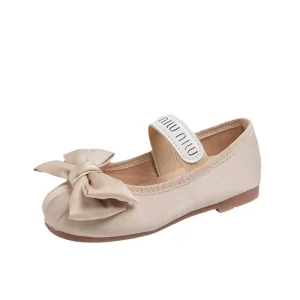Child Kids Girls Shoes Korean Style Princess Children Dressy Shoes Dance Ballet Bow Shoes for Infant Toddler Baby