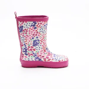 Child Waterproof Beautiful Girls Printing Fashion Kids Fancy Rubber Rain Boots