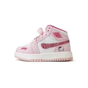 Children Boys Girls High-Top Sneaker Shoes Anti-Slippery Boys Shoes Pink Leather Kids Shoes