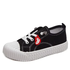 Children Canvas Shoes Boys Slip on School Sports Casual Shoes Girls Low top Elastic Strap Sneakers