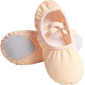 Children Canvas Soft Sole Dance Shoes Girls Women Elastic Band No Drawstring Ballet Slippers