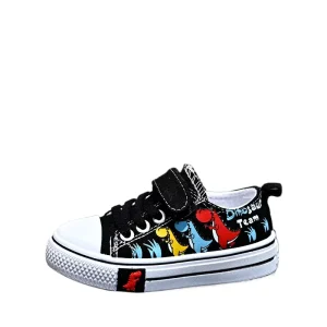 Children Casual Shoes Boys Canvas Kids Sneakers Cartoon Dinosaur Dino Fashion Classic School Students Girls Soft New