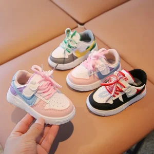 Children Casual Shoes for Kids Soft Sole Non slip Girls Boys Run Sports Sneakers Outdoor Casual School White Board Shoes