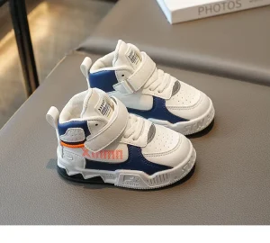 Children Color Block Pattern Easy Fasten Strap Comfortable Daily Walking Outdoor Activity Wear Soft Infant Shoes