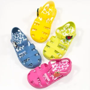 Children Colorful Clear Jelly Shoes Baby Girl Plastic Sandals Kids Classic Solid Soft Gladiator Shoes