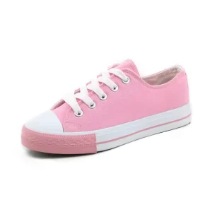 Children Colorful Flat Sneakers Girls Pink Walking Canvas Shoes for Kids Zapatillas