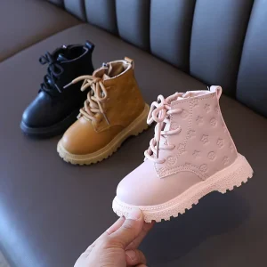 Children Fashion Snow Boots Shoes Kids Comfort Anti-slip Versatile Thickened Warm Short Boot Boys Girls Soft Bottom Shoes