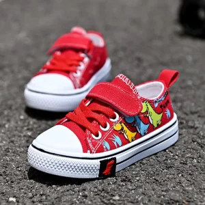 Children Fashionable Unisex Canvas Shoes Boys and Girls Baby Casual Low Top Shoes Board Spring and Autumn Breathable Shoes