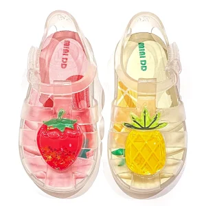Children Girl Cute Fruit Summer Sandal Outdoor High Quality Baby Kids Soft Fancy Plastic Jelly Shoes