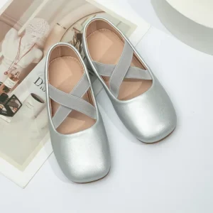 Children Girl Shoes Princess Girls Party Dancing Flats Ballet Baby Shoes Ankle Strap Kids Dress Shoes Girls