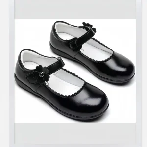 Children Girls’ Leather Shoes Black School Shoes for Student Girls Party Wedding Princess Dress Mary Jane Shoes
