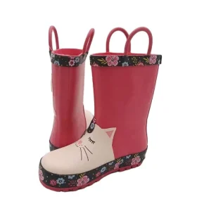 Children High Quality Waterproof With Glitter PVC Kids Rain Boots Lightweight Kids Rubber Rain Boots