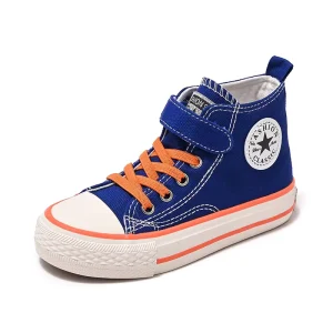 Children High Top Canvas Shoes Kids Boys Cloth Shoes Girls Medium Children Korean Version Spring Children’s Shoes