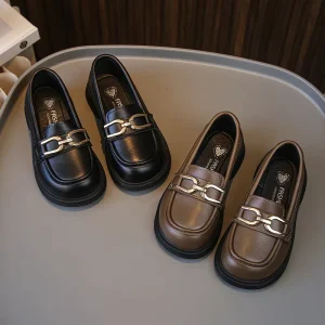 Children Kids Boys Girls Dress Shoes Formal Toddler Loafer Boys Leather Oxford Shoes Kids Black School Shoes