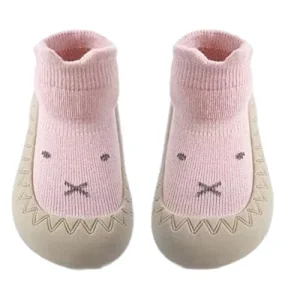 Children Kids Toddlers Shoes Socks Non-Skid Soft Floor Slipper Baby Boys Girls Breathable Walking Sock Shoe M3618