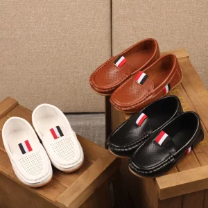 Children Leather Shoes for Baby Boys Girls Moccasins Fashion Infant Kids Slip on Penny Loafer Flats Kids Casual Walking Shoes