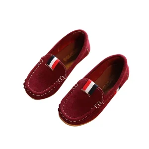 Children Leather Shoes for Baby Boys Girls Moccasins Fashion Infant Kids Slip on Penny Loafer Flats Kids Casual Walking Shoes