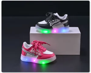 Children Light Shoes Spring New High Top Sports Fashionable Girls and Boys Primary Middle School Running Shoes