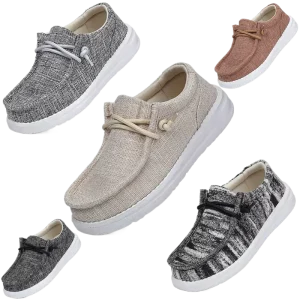 Children Loafers Shoes Boys Flat Sneakers Kids Casual Toddler Outdoor Lace-up Breathable Soft Bottom Solid Color