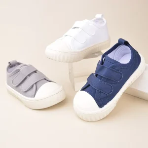 Children New Canvas Cute Athletic Baby Shoes Breathable Solid Color Soft Soled Non Slip Kids Sneakers