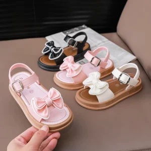 Children New Style Outdoor Casual Non Slip Soft Bottom Beach Shoes Girl Kids Sweet Princess Sandals