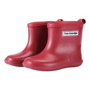 Children PVC Rain Boots Non Slip Soft Soled Lightweight Rain Boots Kids Mid Calf Unisex Boy Girls Toddler Water Waterproof Shoes