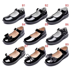 Children Performance Leather Shoes Elementary School Students Campus Shoes Girl Leather Flat Casual Shoes