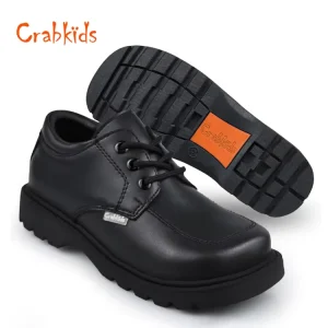 Children Primary Genuine Boys Black Leather Student Kid Dress Shoes for Kids School Manufacturer