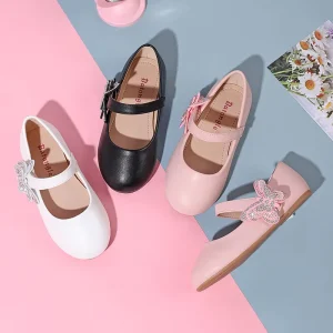 Children Princess Knot Shoes Kids Casual Flat Dance Shoes For Girls