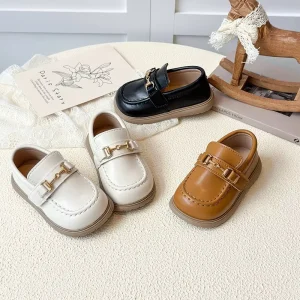 Children Pu School Shoes Girls Autumn and Spring Daily Trend Comfortable Soft Soled Kids Boys Shoes Casual